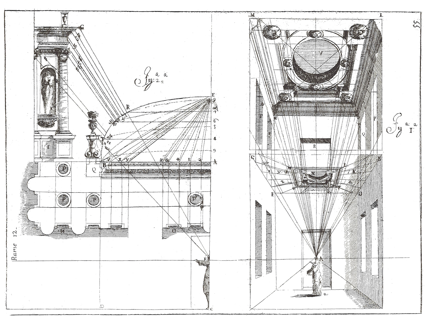 "Ferdinando Galli Bibbiena, L’architettura civile, Parma 1711, part fourth, plate 12."