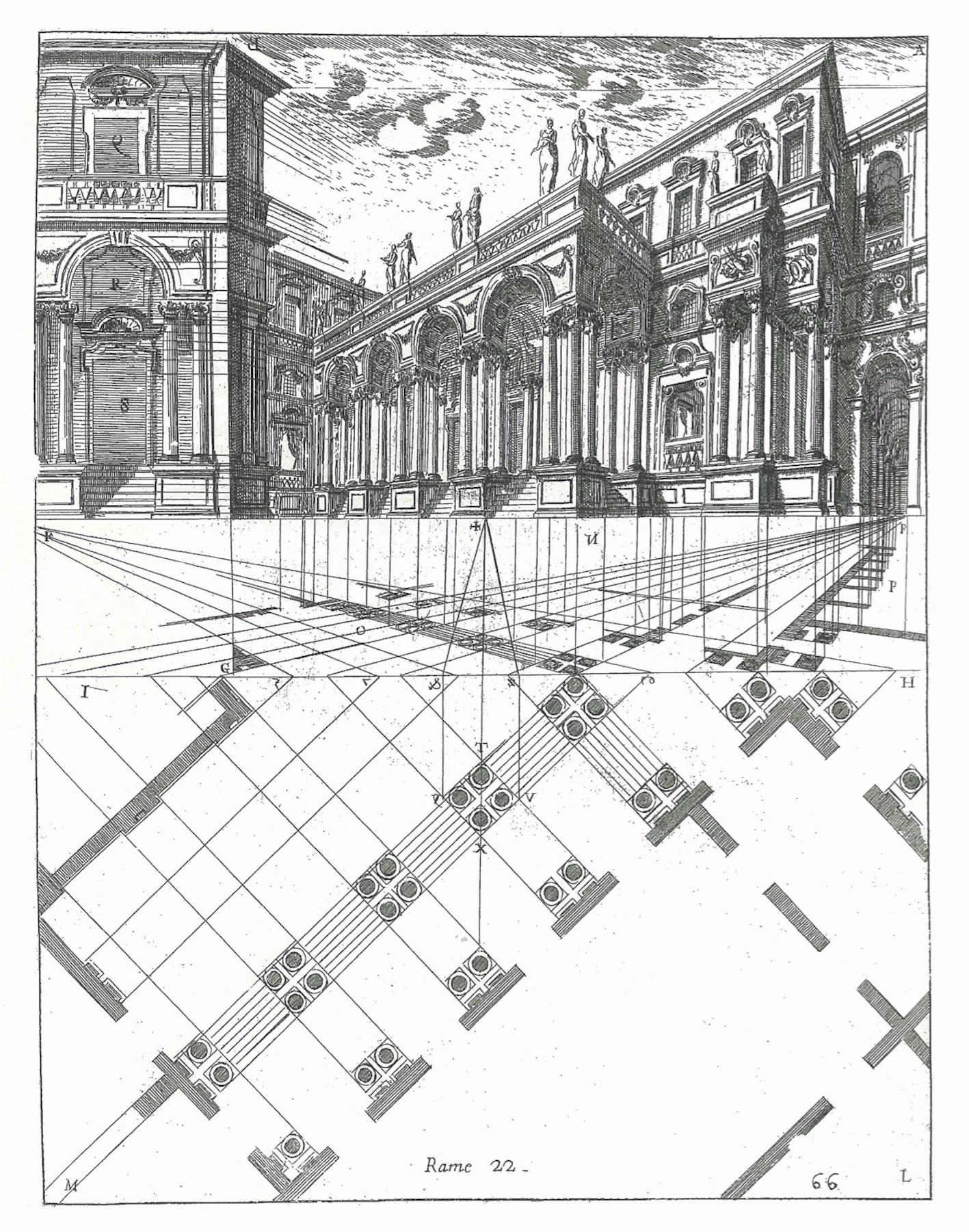 "Ferdinando Galli Bibbiena, L’architettura civile, Parma 1711, part fourth, plate 22."