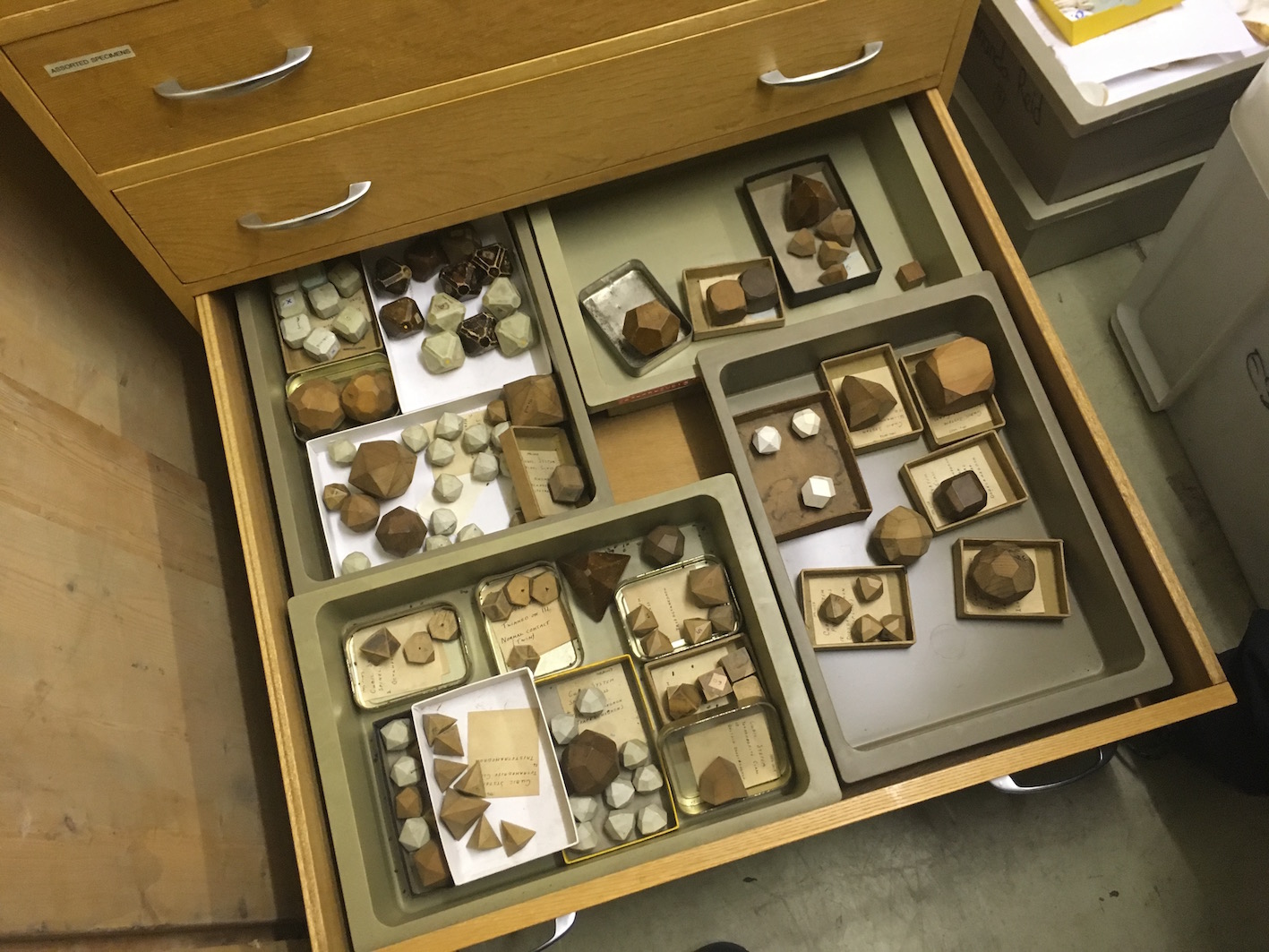 "Inspecting drawers and boxes in the School of Earth and Environmental Sciences."