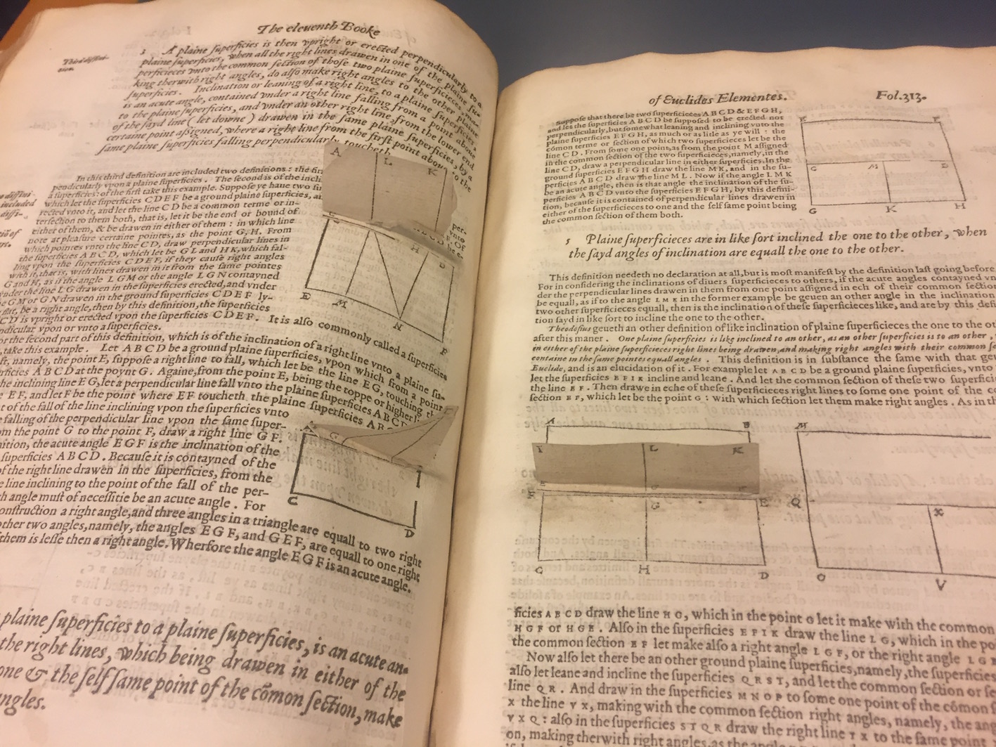 "Billingsley's Euclid (1570)."