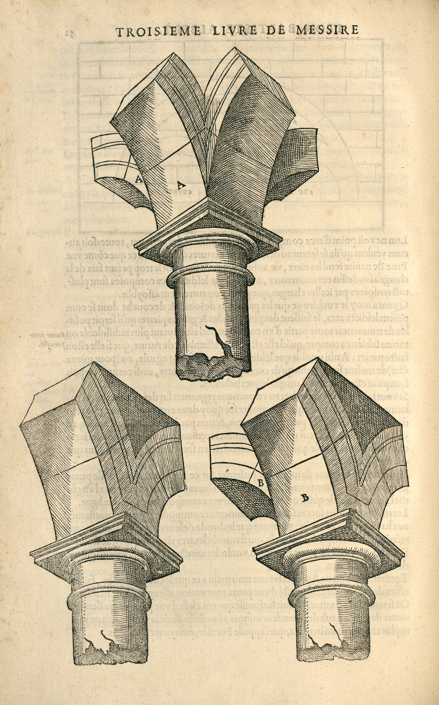 "Fig. 1. Leon Battista Alberti, L’architecture et art de bien bastir..., Paris, Jacques Kerver, 1552, fol. 52v."
