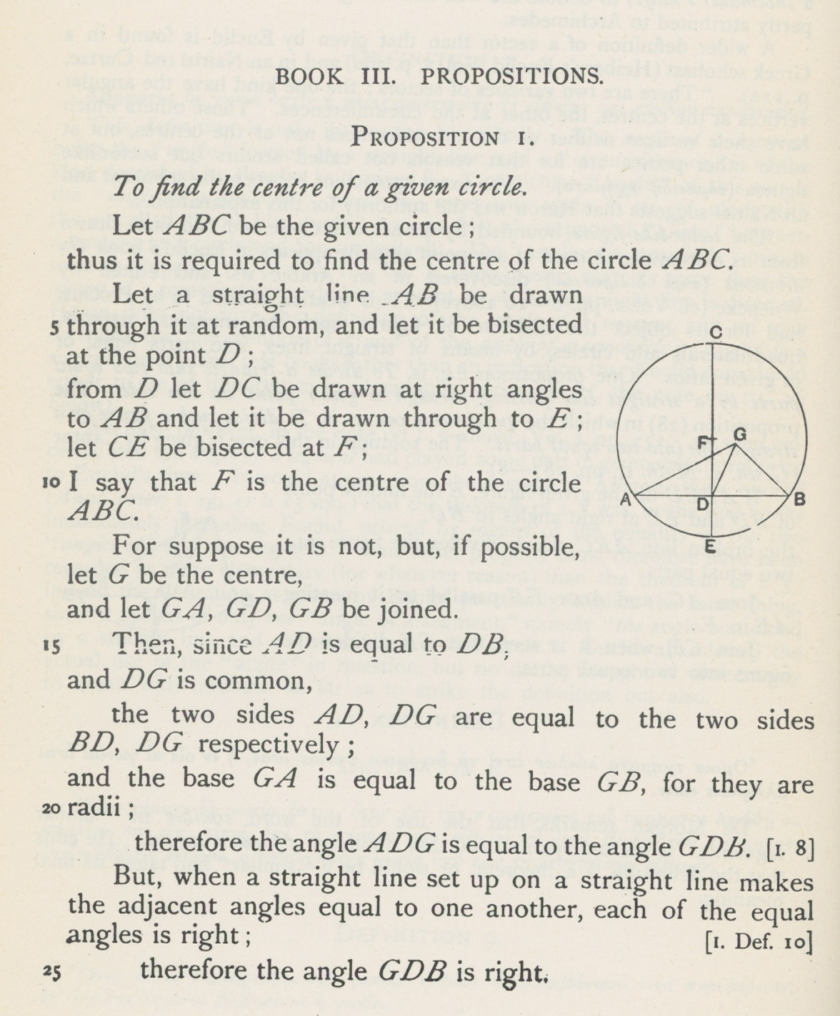 "Proposition iii.1 from Sir Thomas Heath’s translation (1908) showing the same diagram as was used in the D’Orville manuscript 1,020 years earlier"