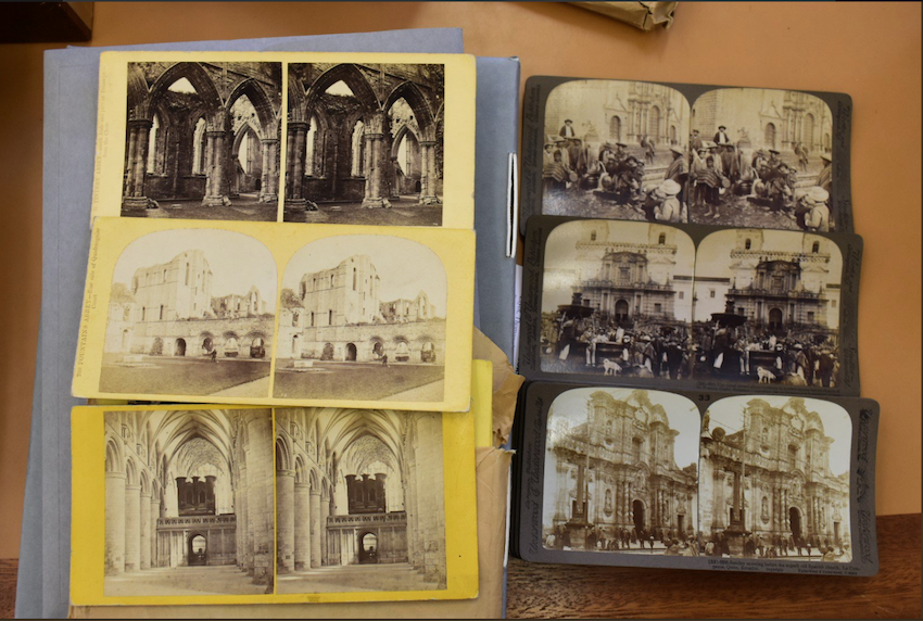 Recently uncovered Stereoscope cards found by Bodleian Library interns.