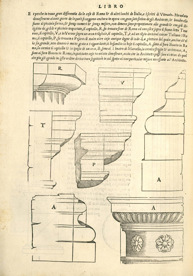 "Fig. 6. Sebastiano Serlio, Regole generali di architettura sopra le cinque maniere de gli edifici… (Venice: Francesco Marcolini, 1537), p. 21v"