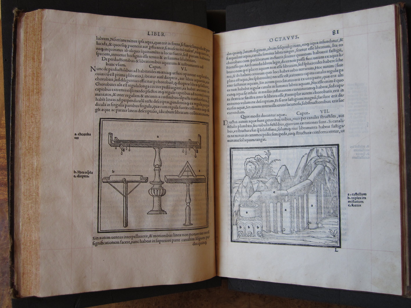 "M. Vitruvius per Iocundum solito castigatior factus cum figuris et tabula ut iam legi et intelligi possit (Venice, 1511), ff. 80v-81r."