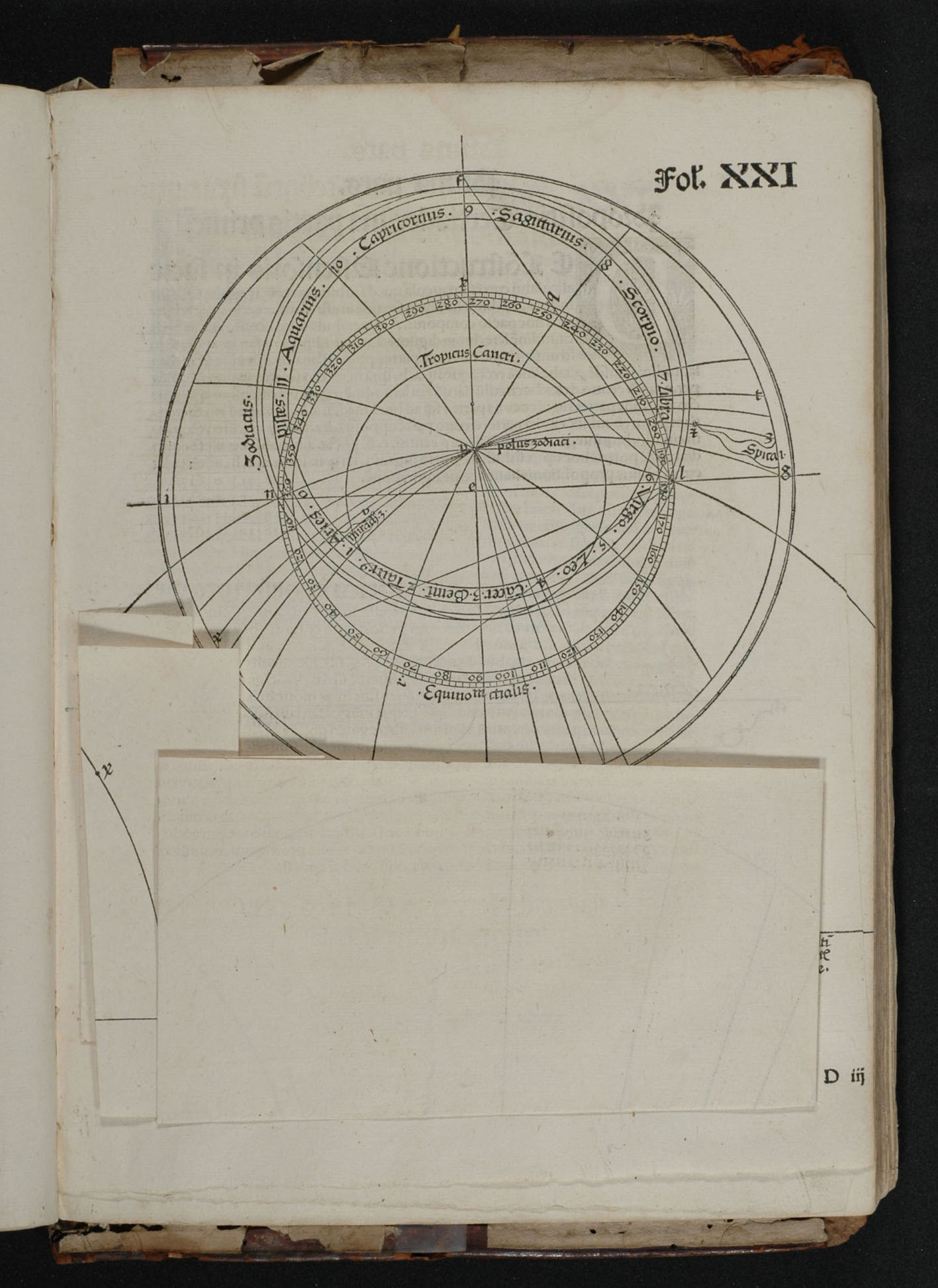 "J. Stöffler, Elucidatio, 1513, fol. 21r, folded page."