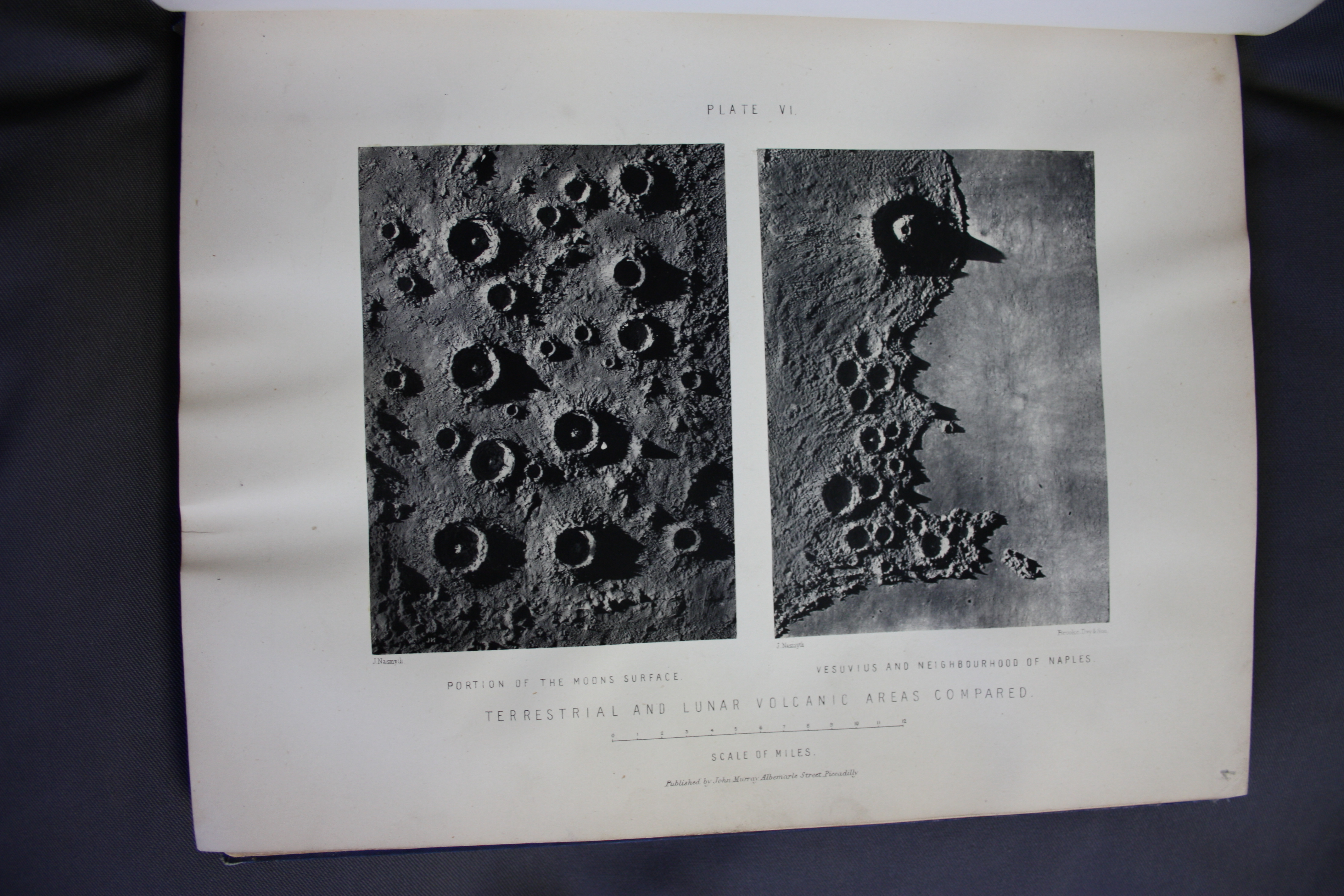 "Plate VI in James Nasmyth and James Carpenter, The Moon: Considered as a Planet, a World, and a Satellite (London: John Murray, Albemarle Street, 1874), University of St Andrews Library, Photo QB581.N2C2"