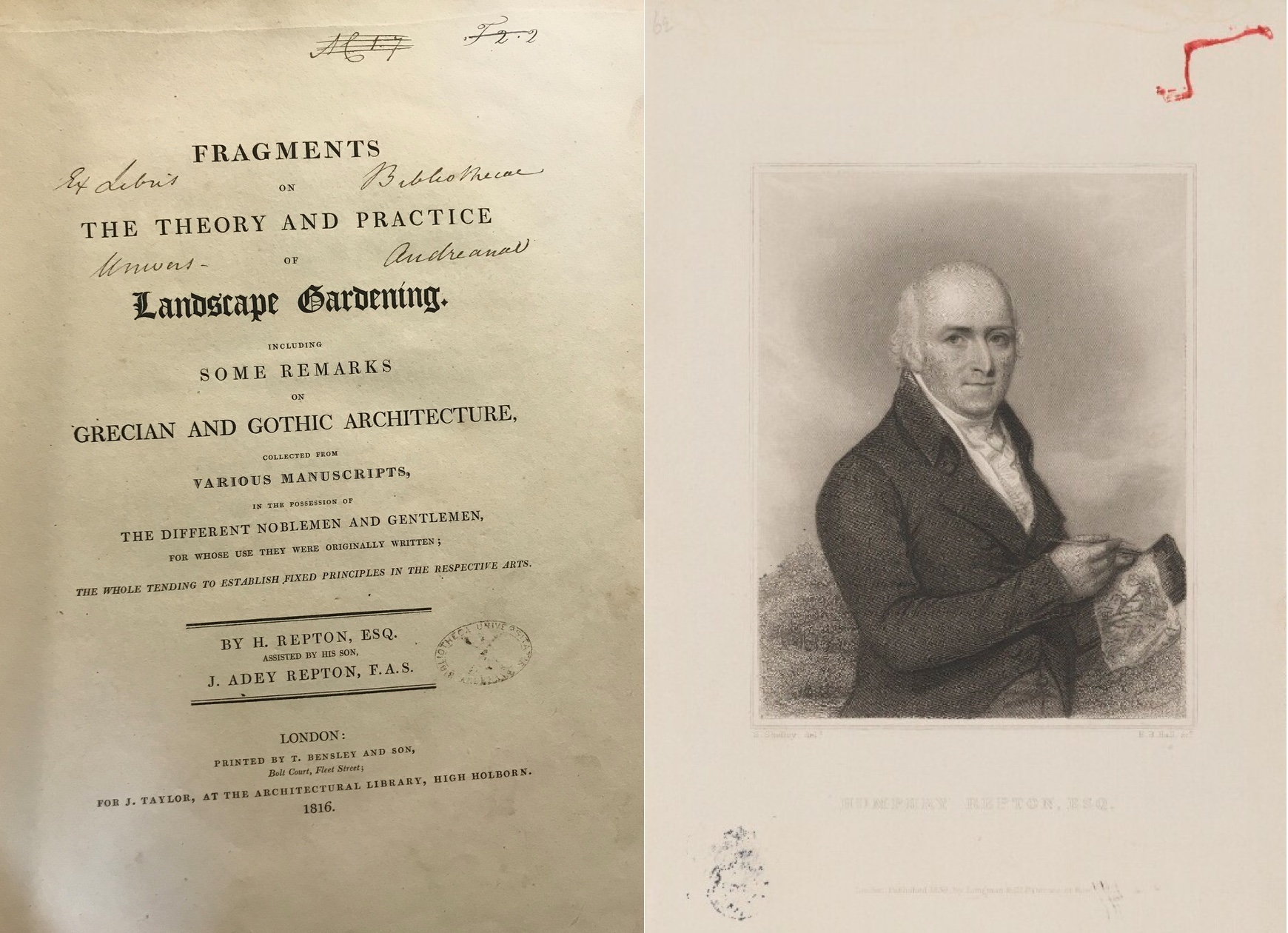 "Humphry Repton's Fragments on the Theory and Practice of Landscape Gardening"