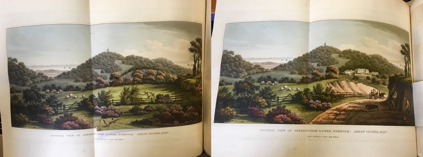 "General View of the Sherringham Bower, Norfolk on page 194 of Humphry Repton's Fragments on the Theory and Practice of Landscape Gardening published 1816. "