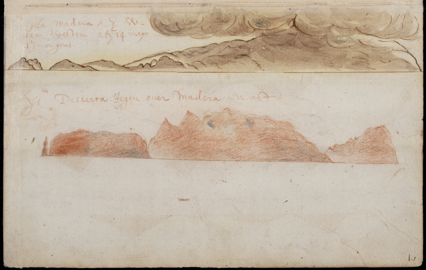 "Figure 6. Coastlines of the Madeira islands, number 135 f. 7r."